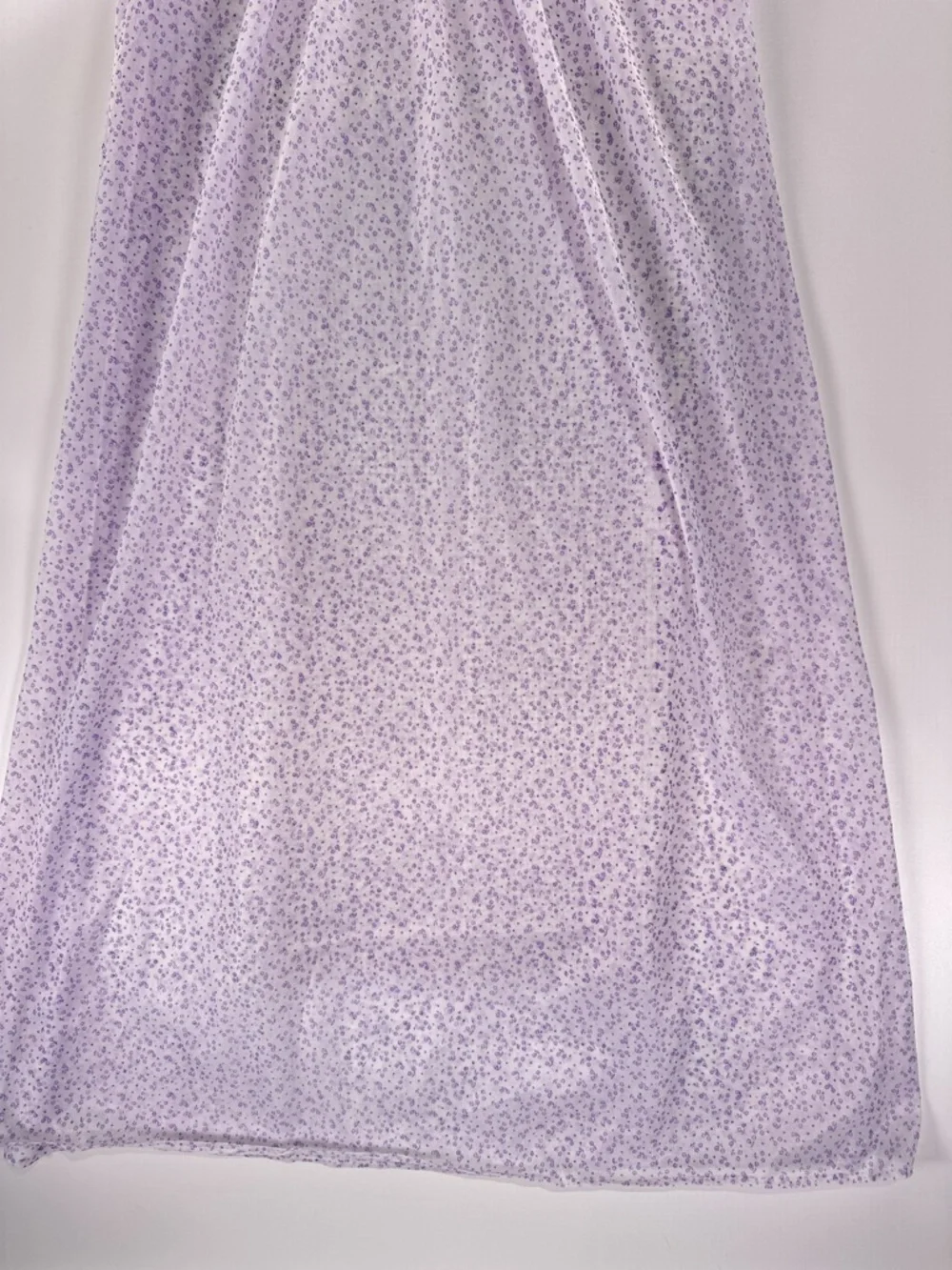Cancan Vintage Coquette Purple Floral Sheer Embroidered Slip Small